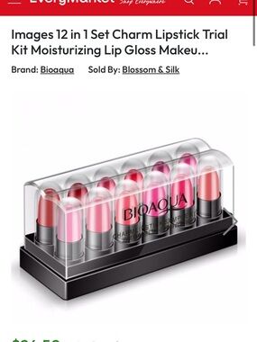 BioAoua Charm 12 Mini Lipstick Sample Kit